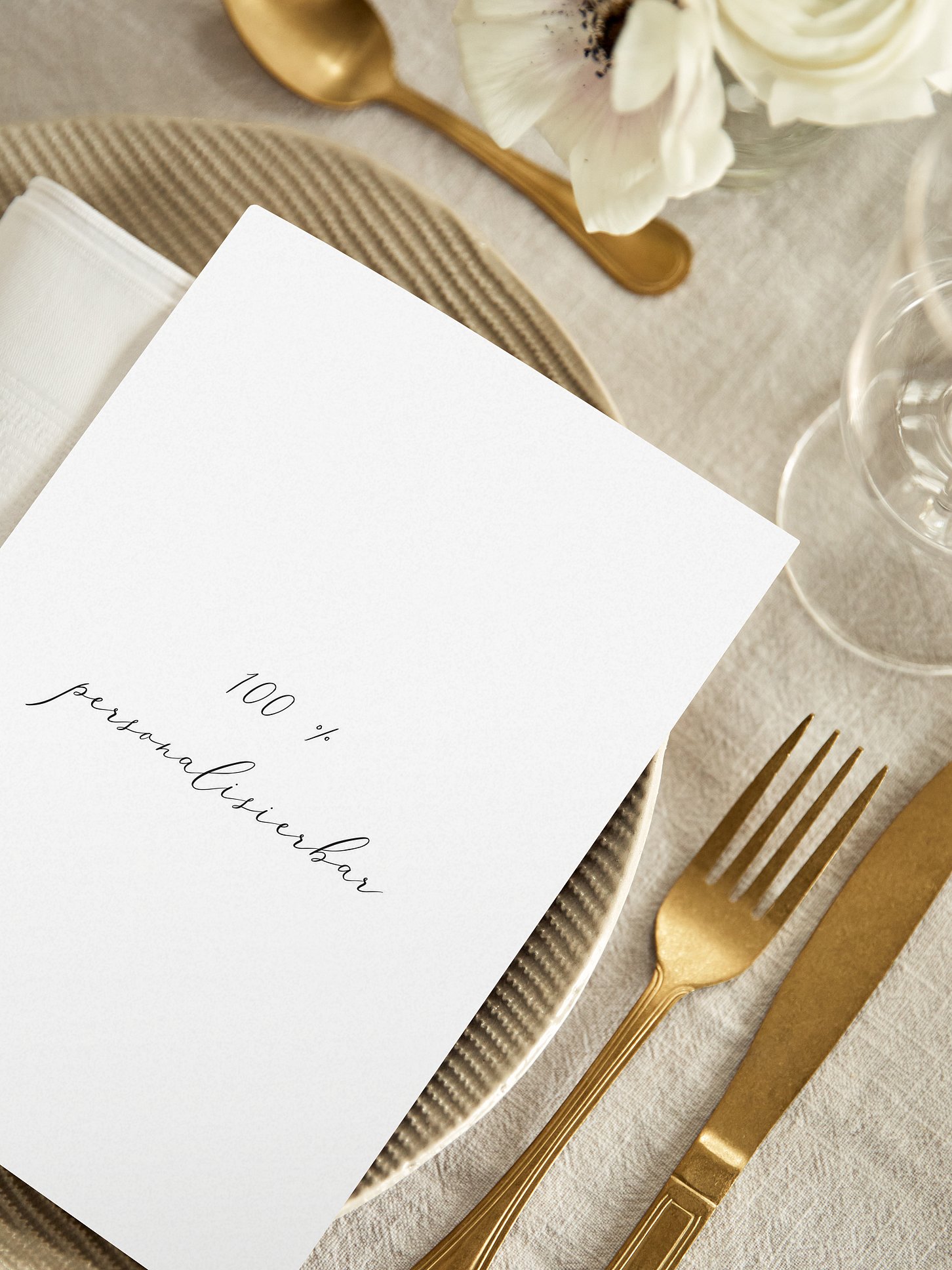 Menükarte Hochzeit Frei Personalisierbar