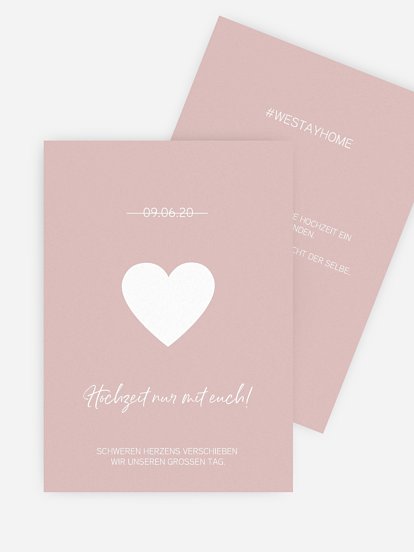 Change-the-Date Karte Nur Mit Euch