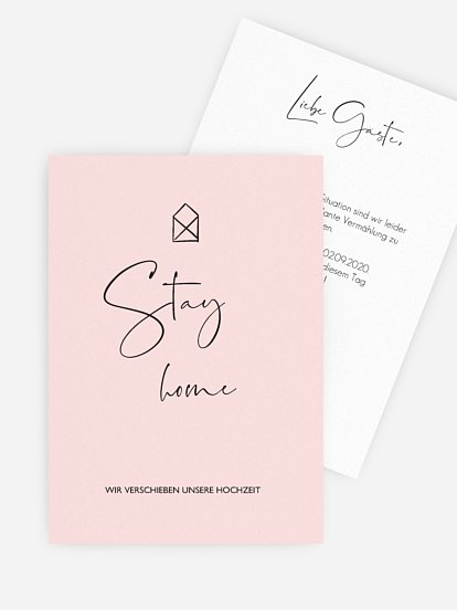 Change-the-Date Karte Daheim