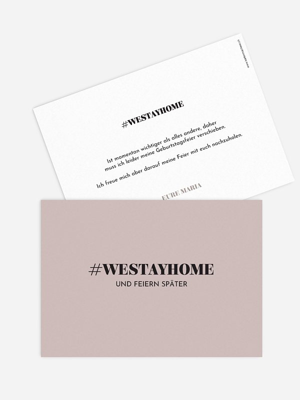 Geburtstagseinladung Westayhome