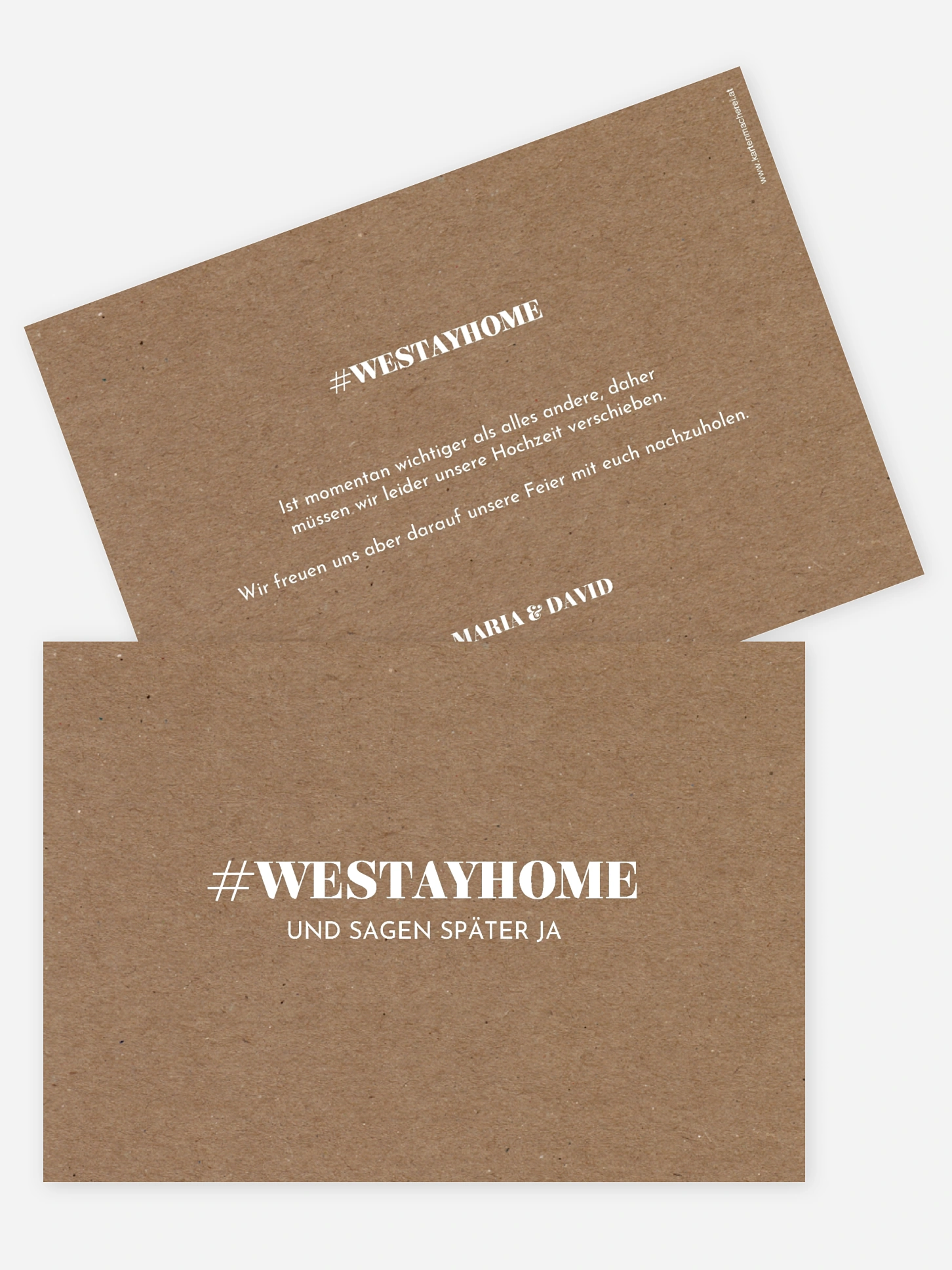 Change-the-Date Karte Westayhome