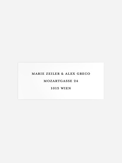 Absenderaufkleber Hochzeit Romantic Family