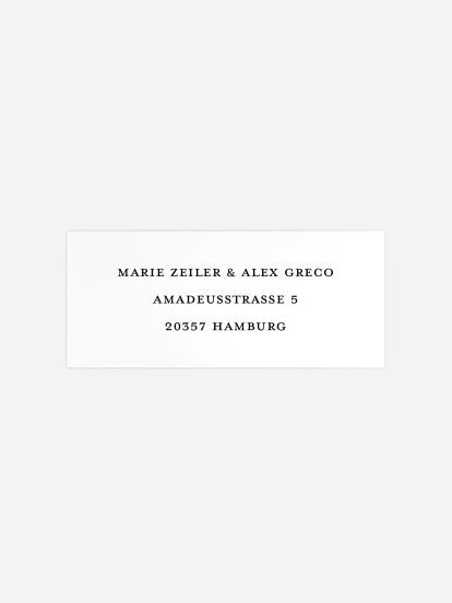 Absenderaufkleber Hochzeit Romantic Family