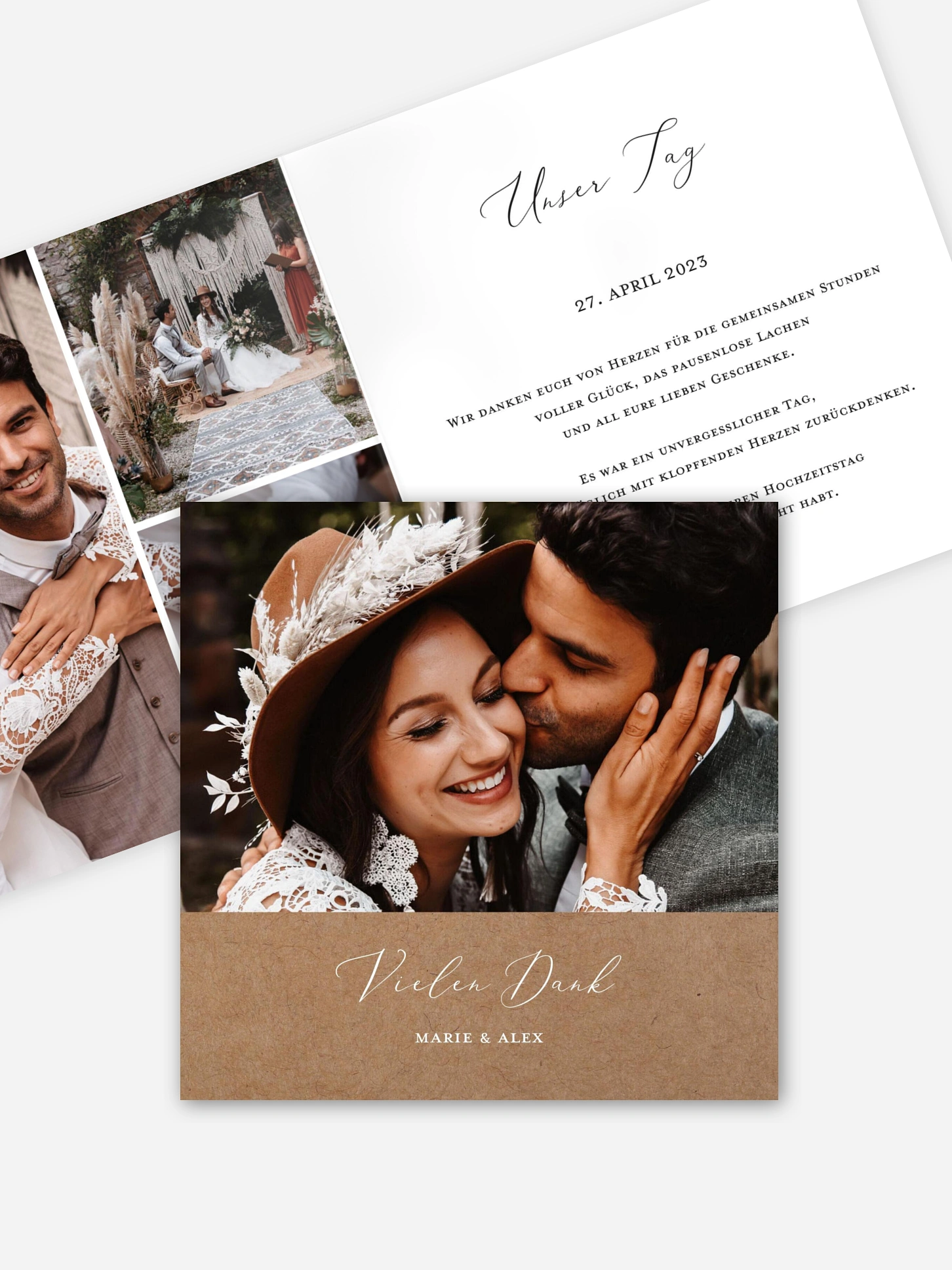 Dankeskarte Hochzeit Romantic Family