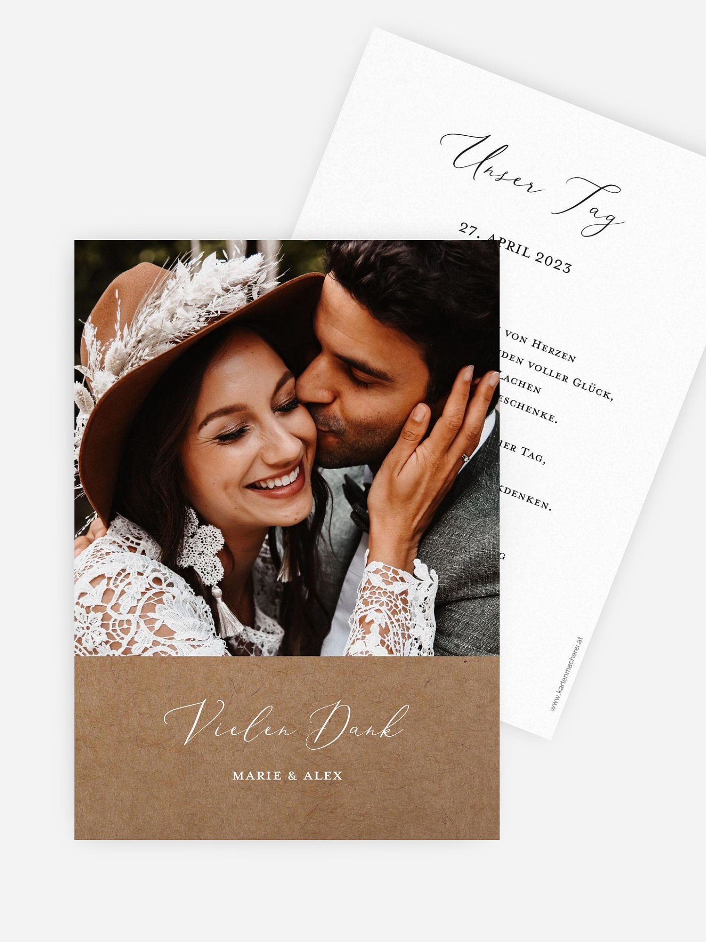 Dankeskarte Hochzeit Romantic Family