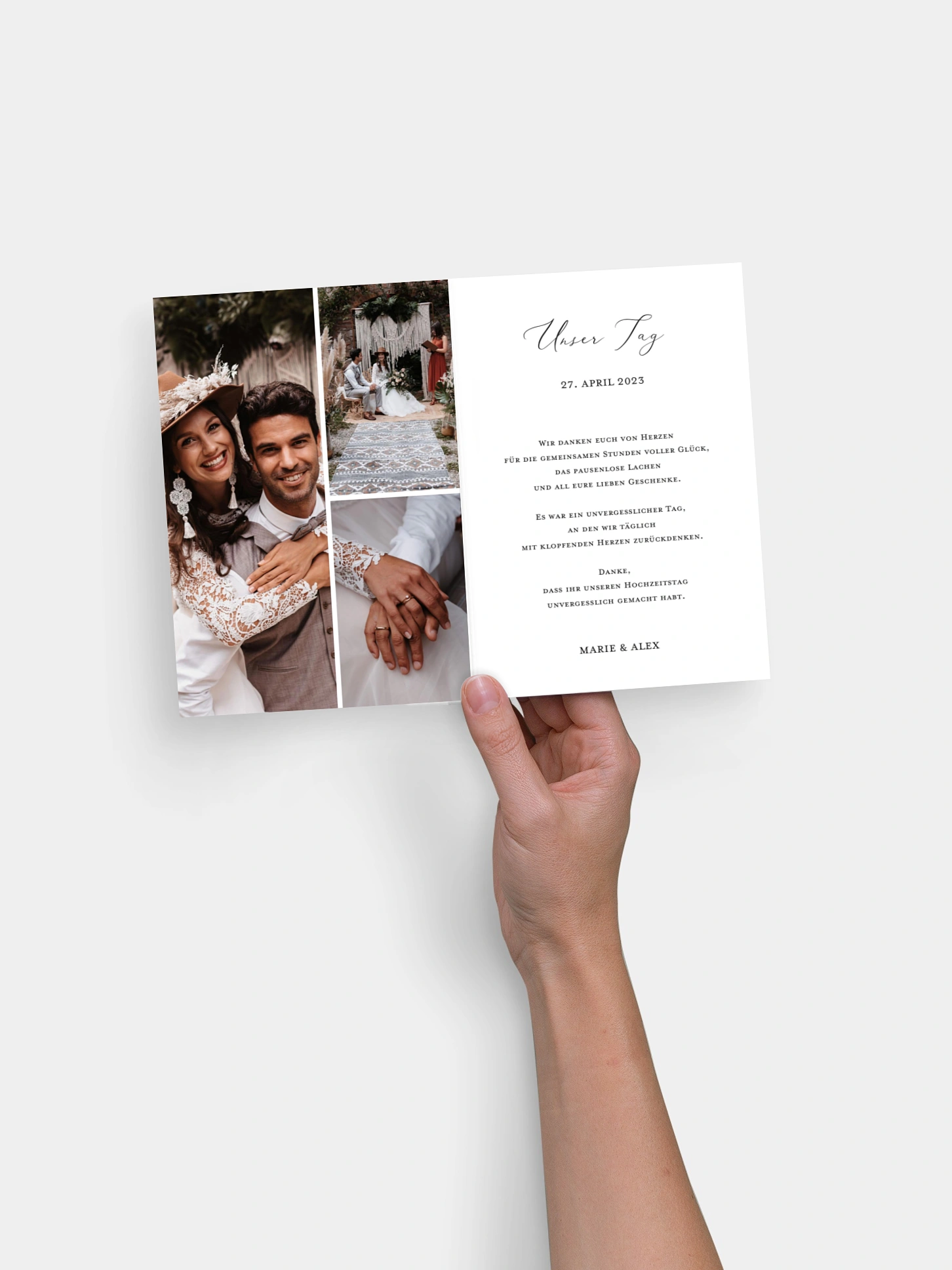 Dankeskarte Hochzeit Romantic Family