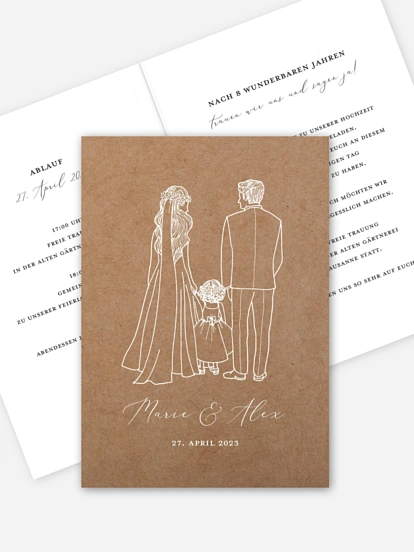 Hochzeitseinladung Romantic Family