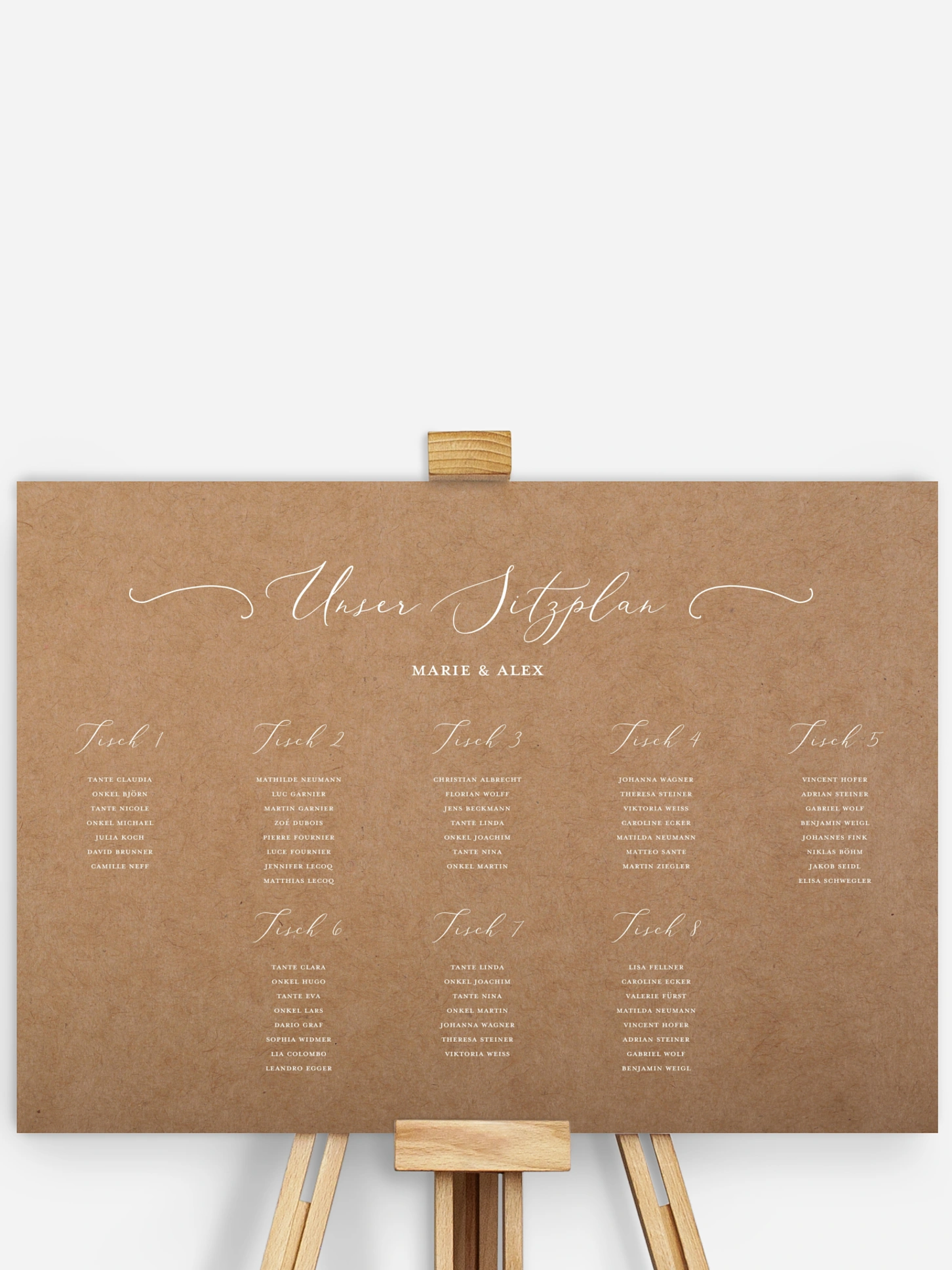 Sitzplan Plakat Romantic Family