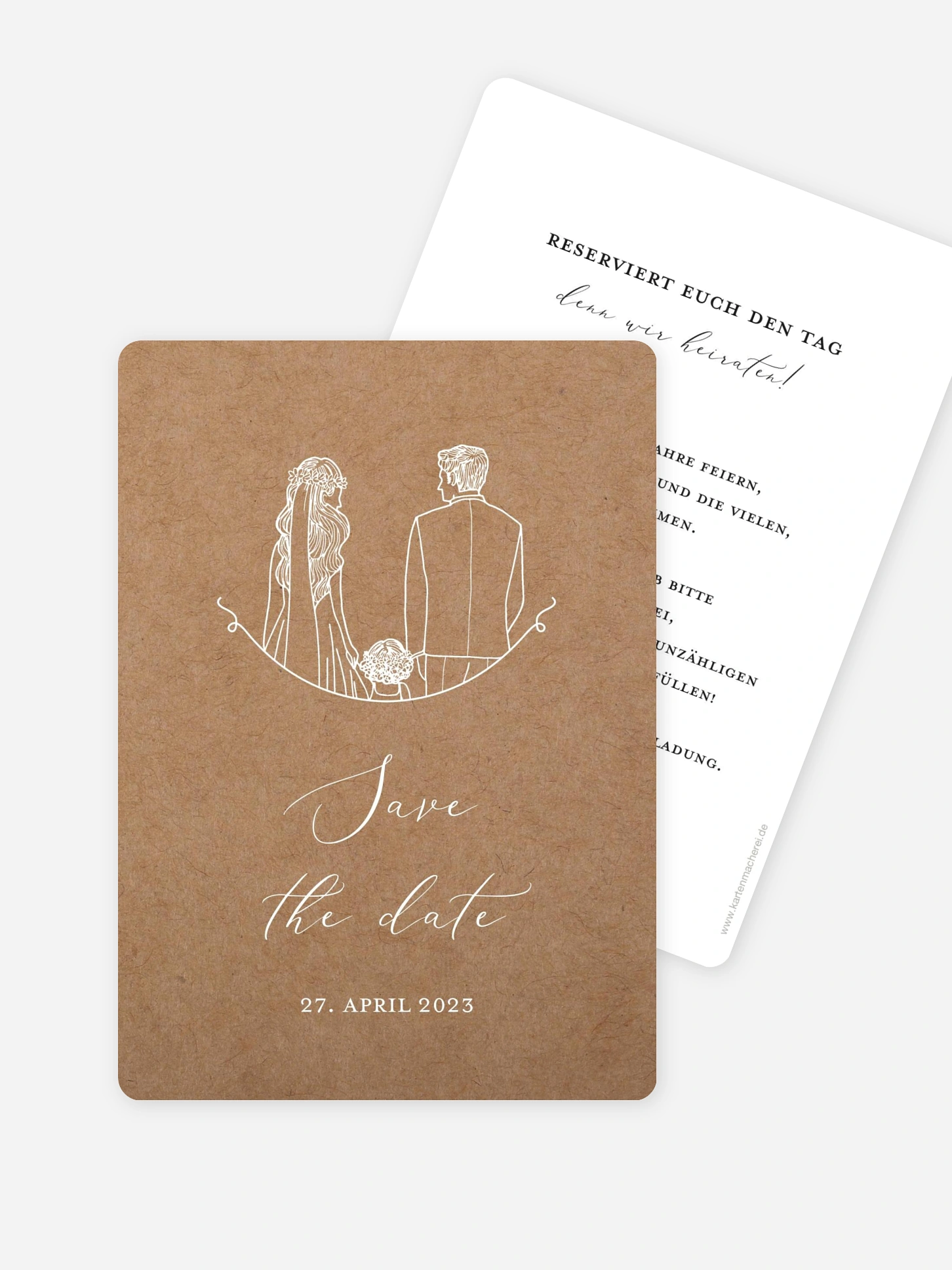 Save-the-Date Karte Romantic Family