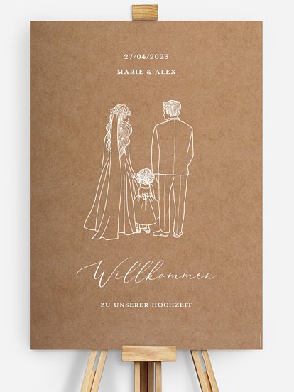 Willkommensschild Romantic Family