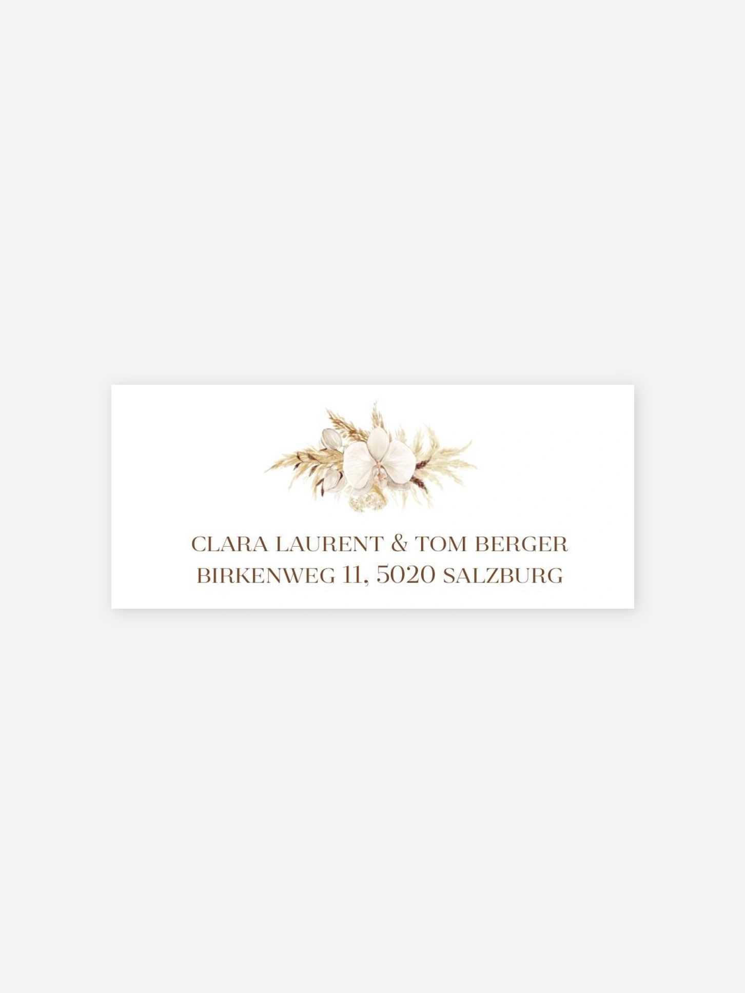 Absenderaufkleber Hochzeit Elegant Boho