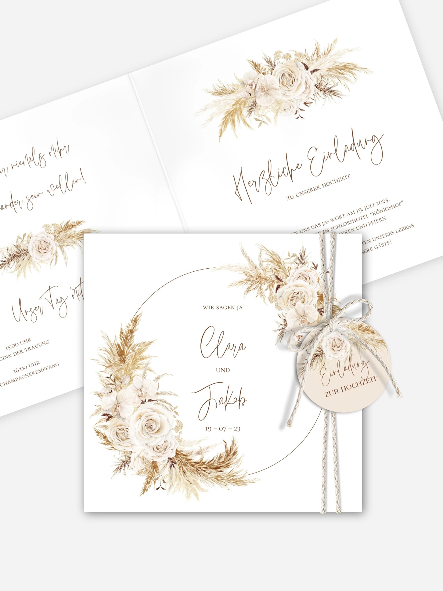 Hochzeitseinladung Elegant Boho