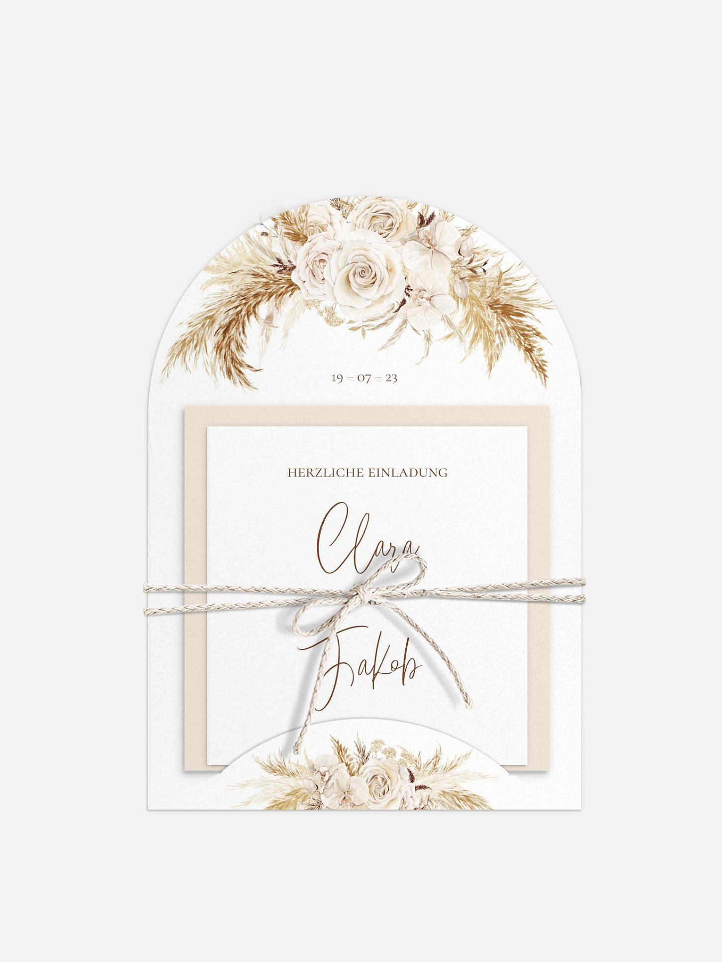 Hochzeitseinladung Elegant Boho