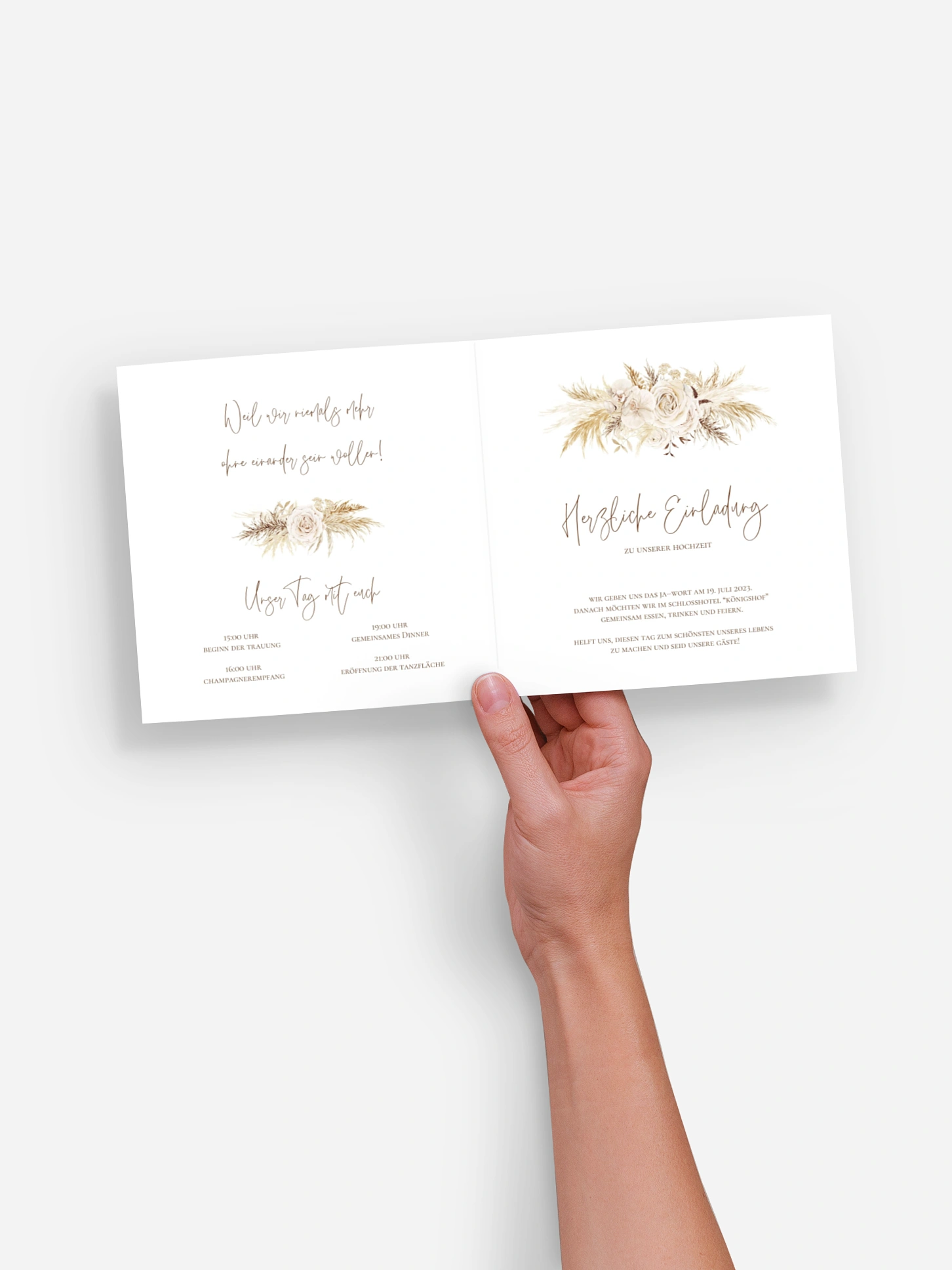 Hochzeitseinladung Elegant Boho
