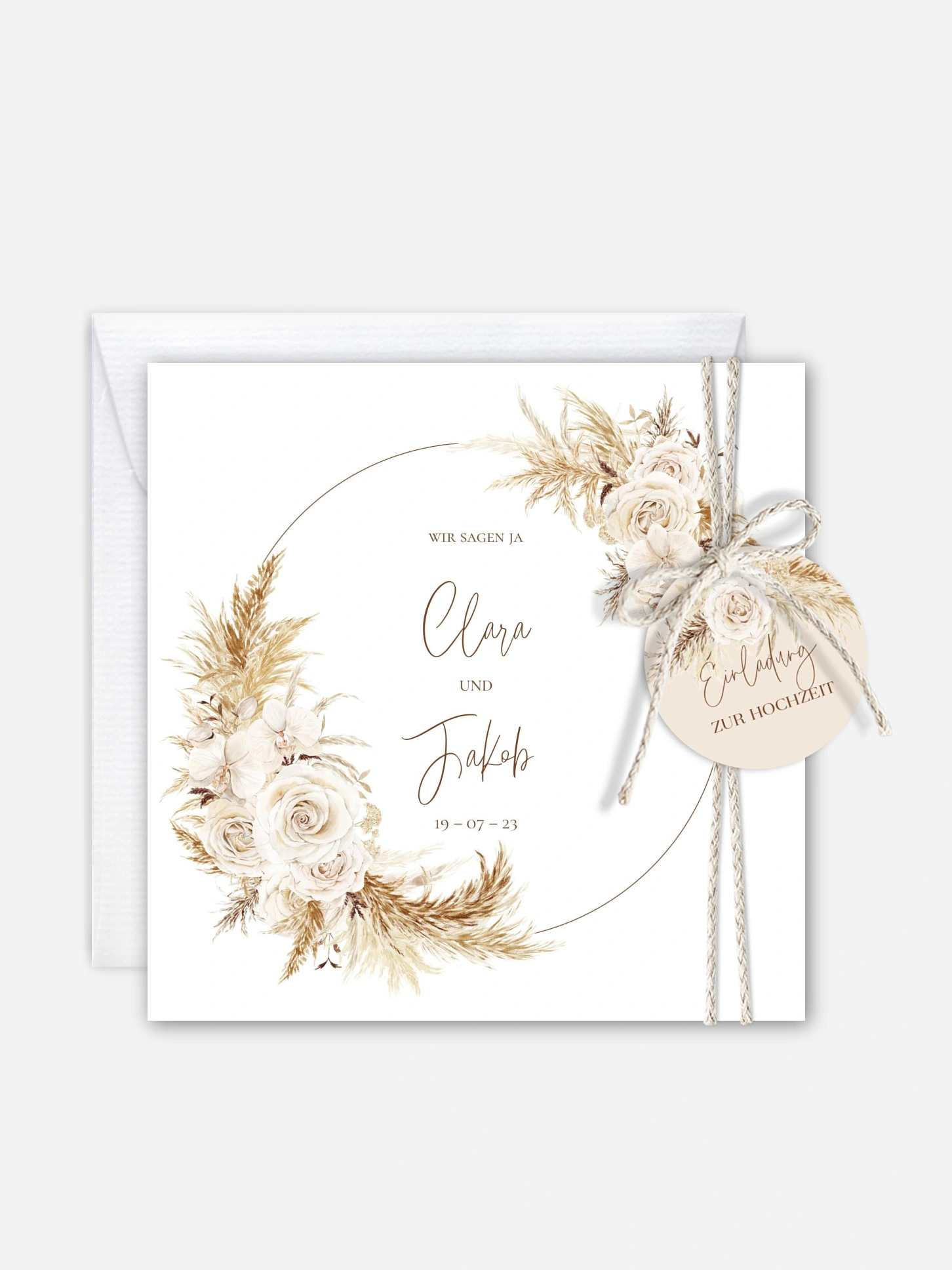 Hochzeitseinladung Elegant Boho