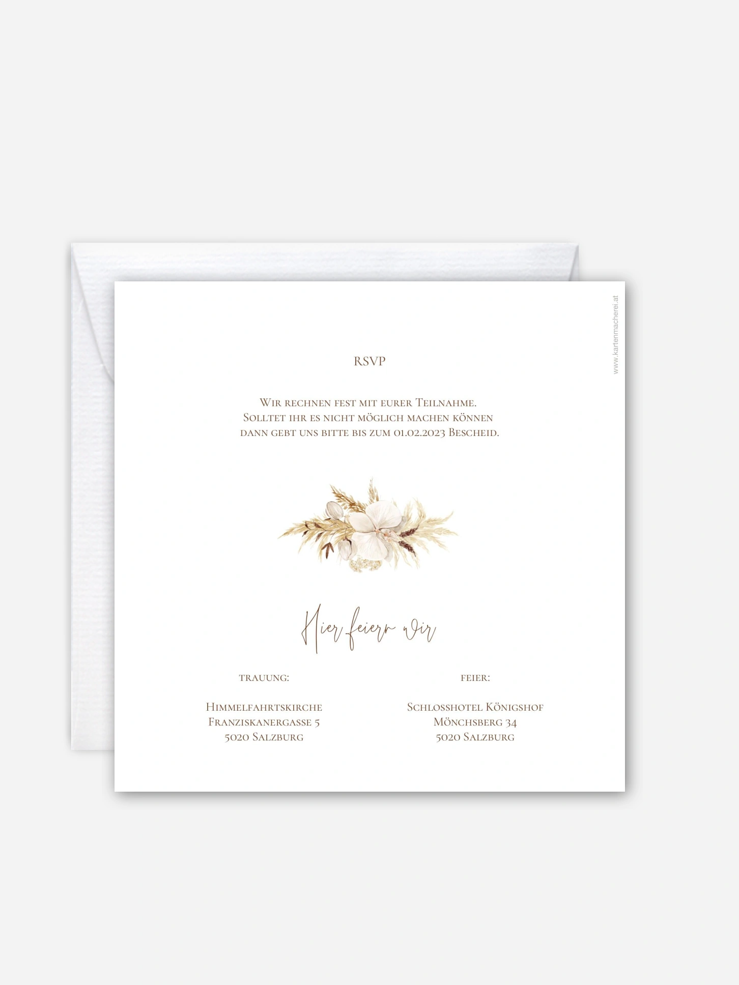 Hochzeitseinladung Elegant Boho