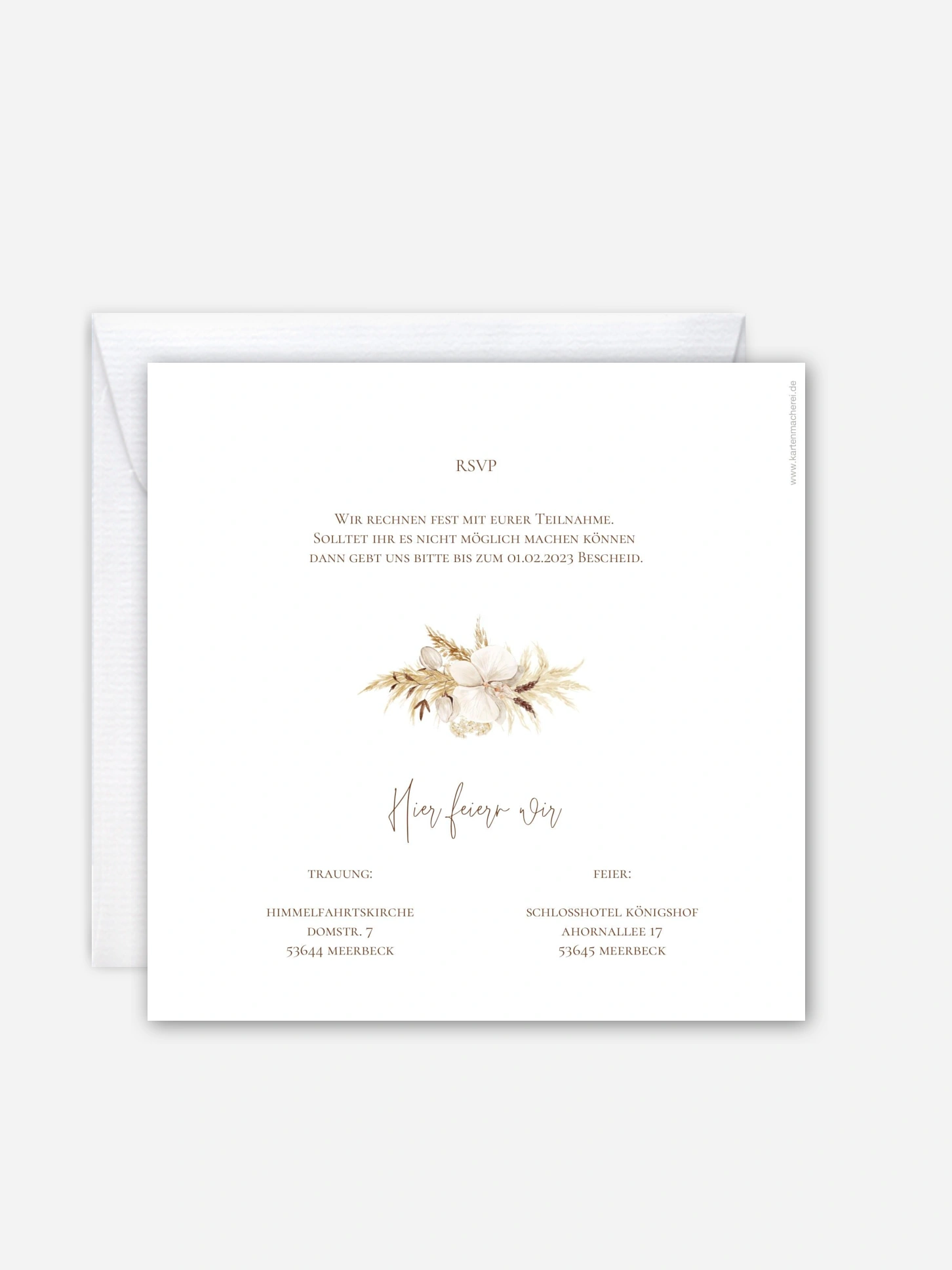Hochzeitseinladung Elegant Boho