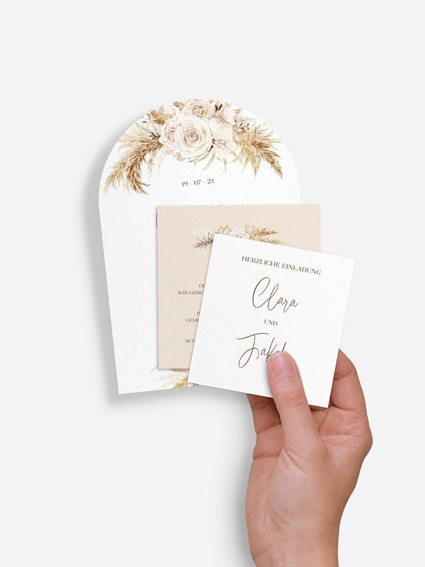 Hochzeitseinladung Elegant Boho