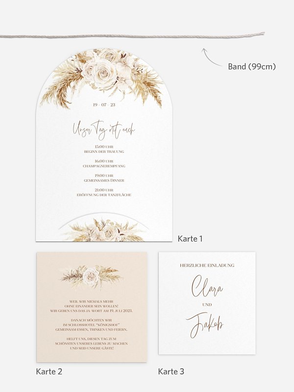 Hochzeitseinladung Elegant Boho