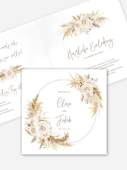 Hochzeitseinladung Elegant Boho