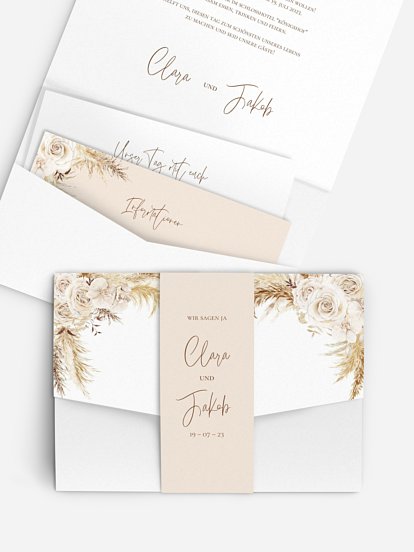 Hochzeitseinladung Elegant Boho