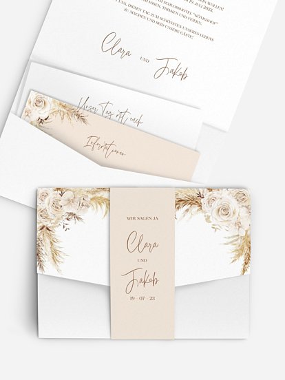 Hochzeitseinladung Elegant Boho