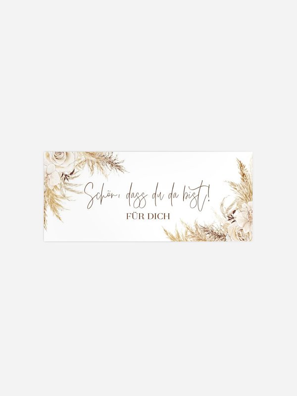 Geschenkaufkleber Hochzeit Elegant Boho
