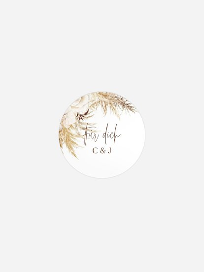 Geschenkaufkleber Hochzeit Elegant Boho