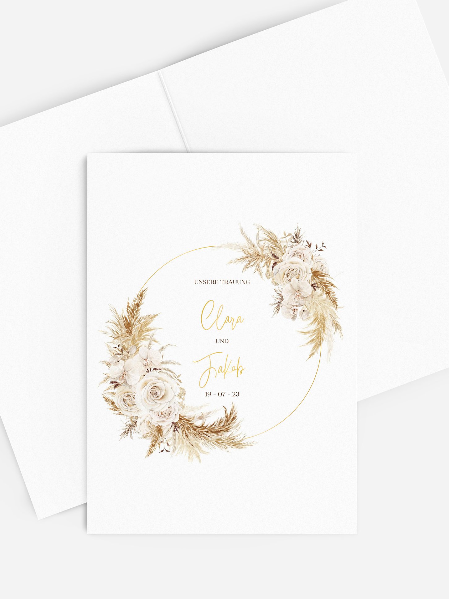 Kirchenheft Hochzeit Elegant Boho