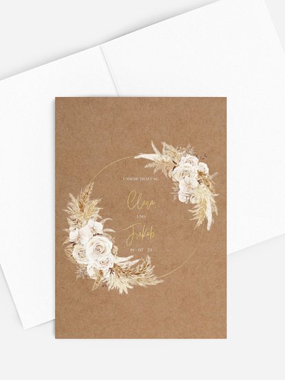 Kirchenheft Hochzeit Elegant Boho