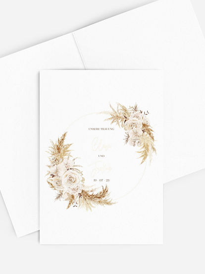 Kirchenheft Hochzeit Elegant Boho