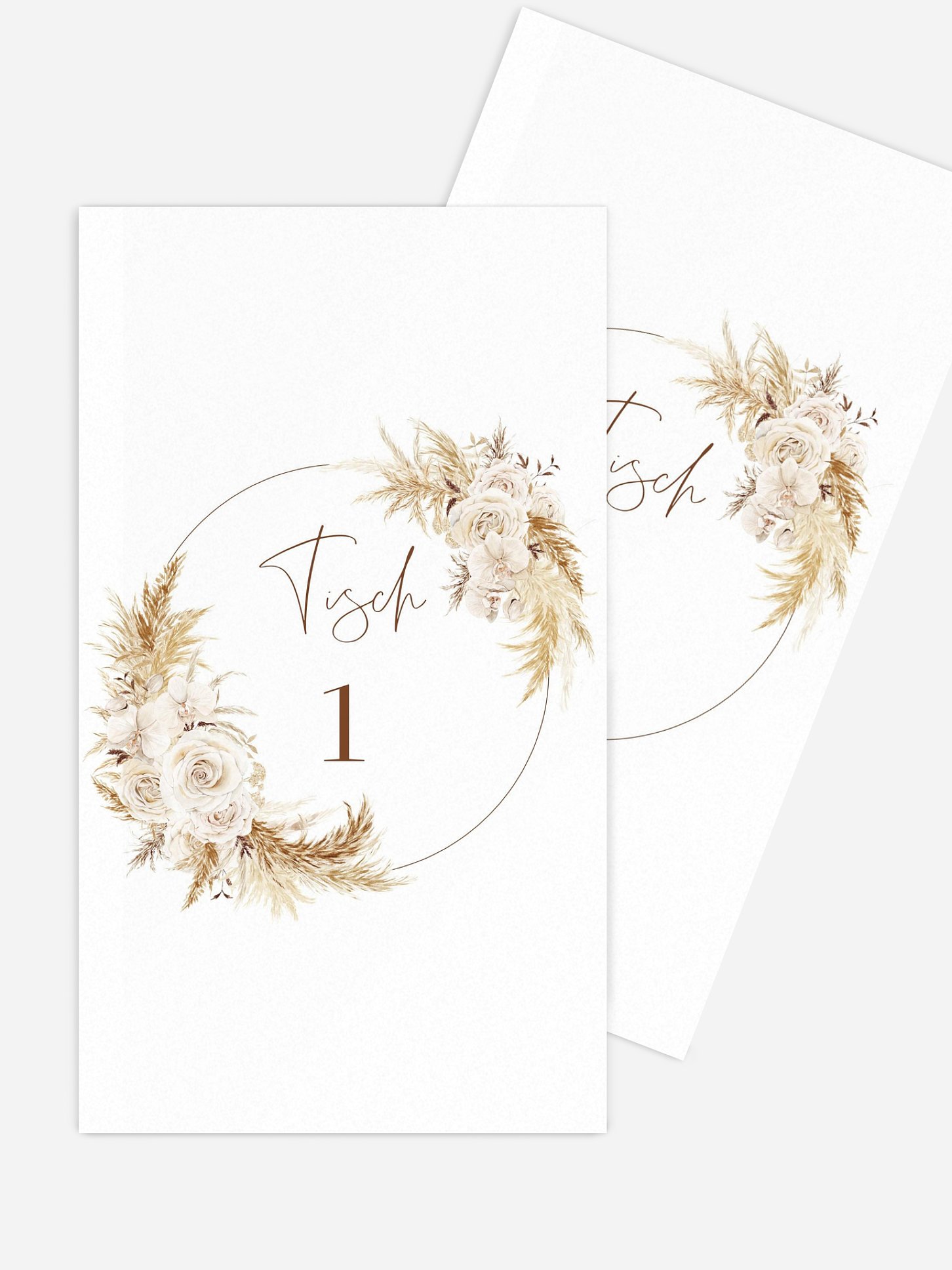 Tischnummer Elegant Boho