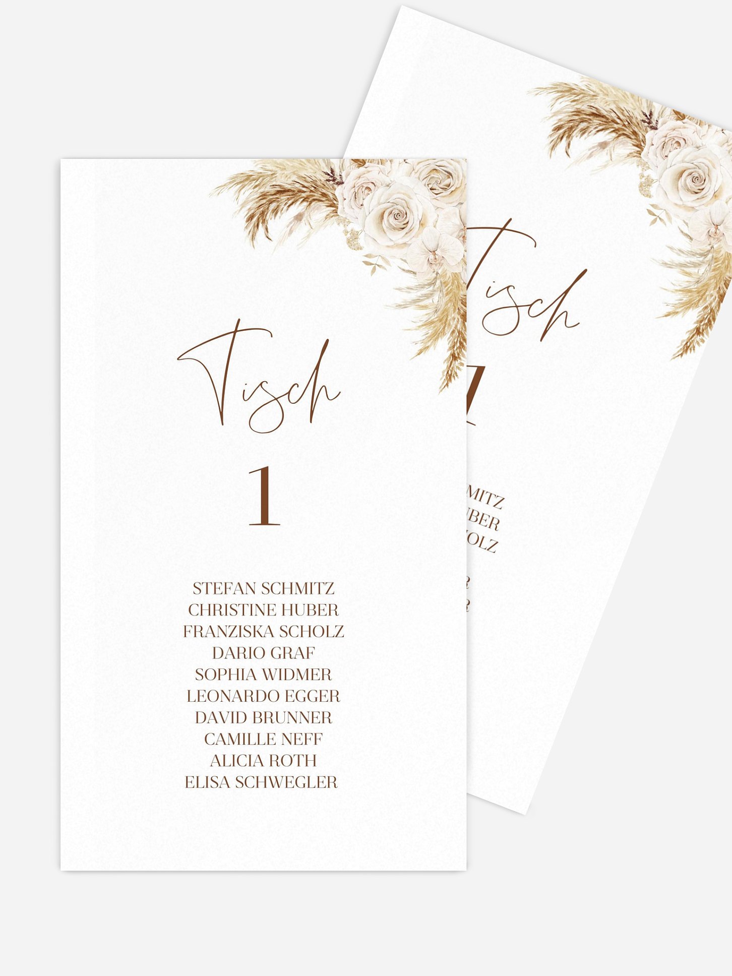 Gruppentischkarte Elegant Boho