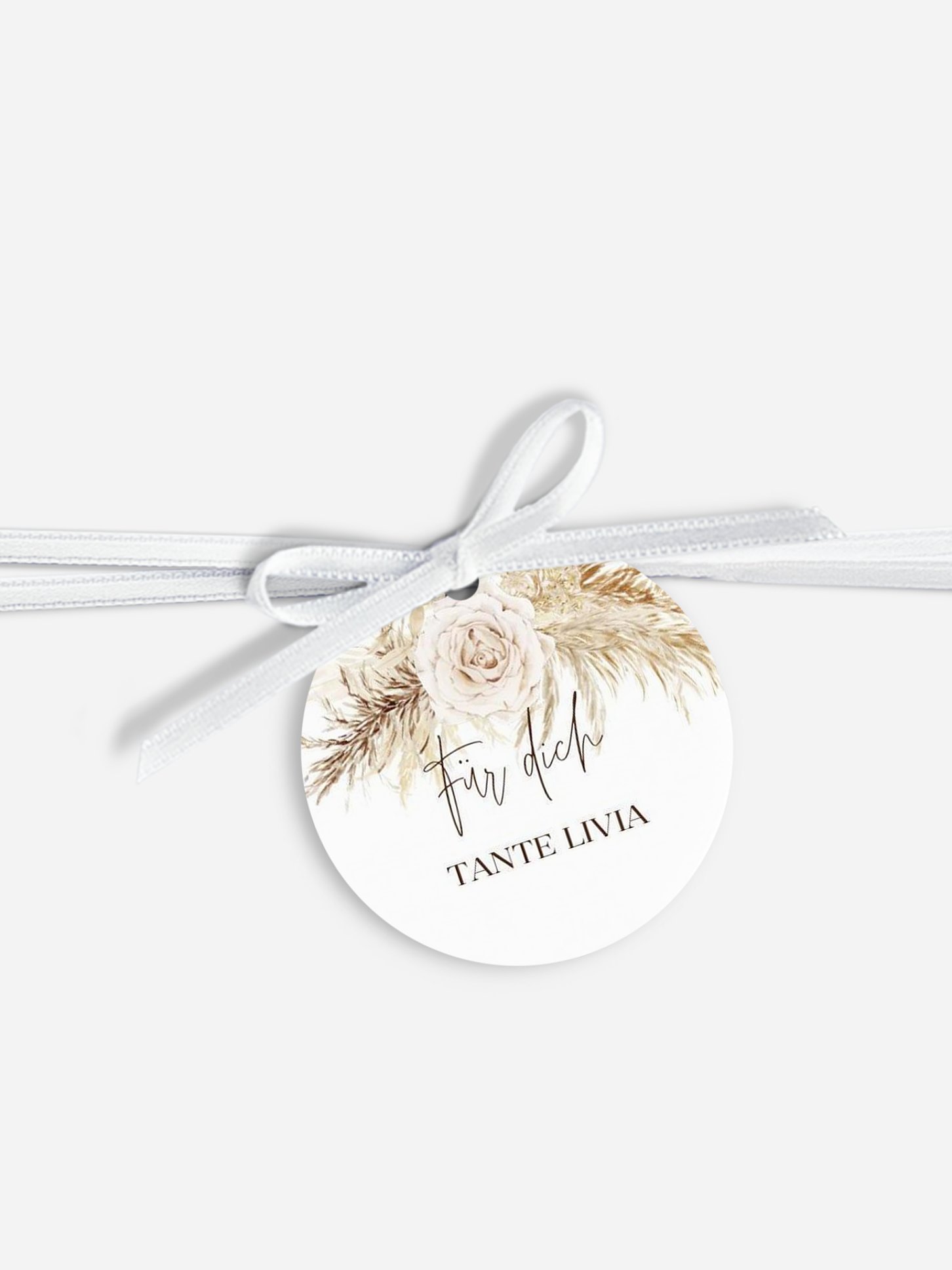 Anhänger mit Band zur Hochzeit personalisiert Elegant Boho