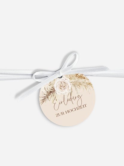Anhänger mit Band zur Hochzeit Elegant Boho
