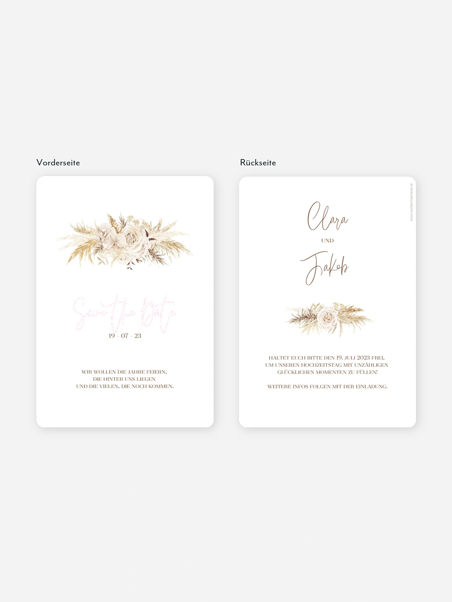 Save-the-Date Karte Elegant Boho