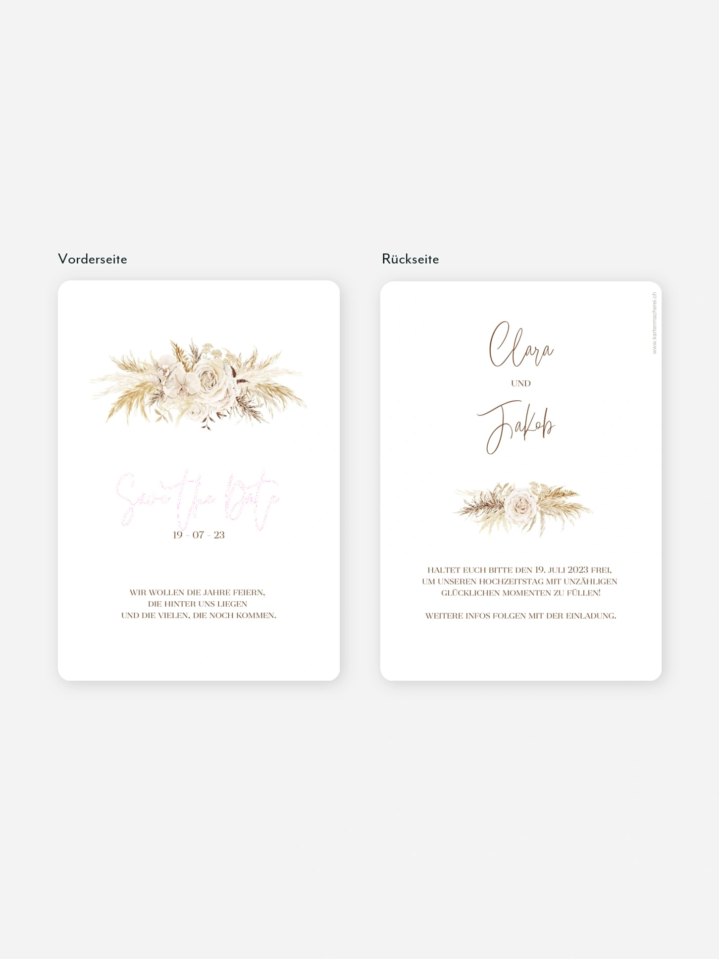 Save-the-Date Karte Elegant Boho