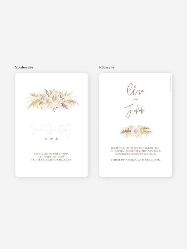 Save-the-Date Karte Elegant Boho