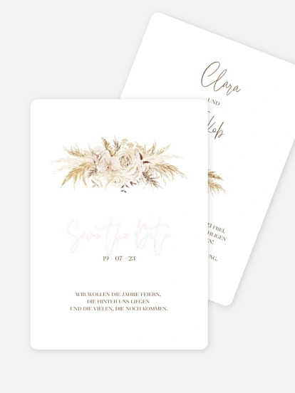Save-the-Date Karte Elegant Boho