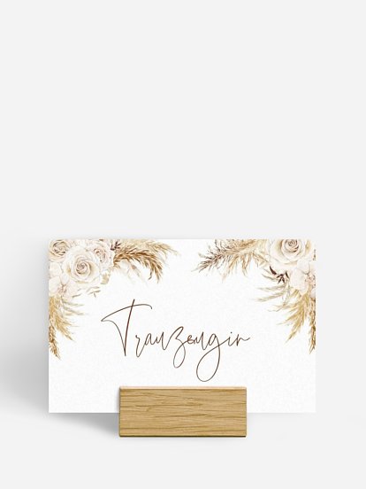 Tischkarte Hochzeit Elegant Boho