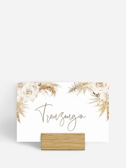 Tischkarte Hochzeit Elegant Boho