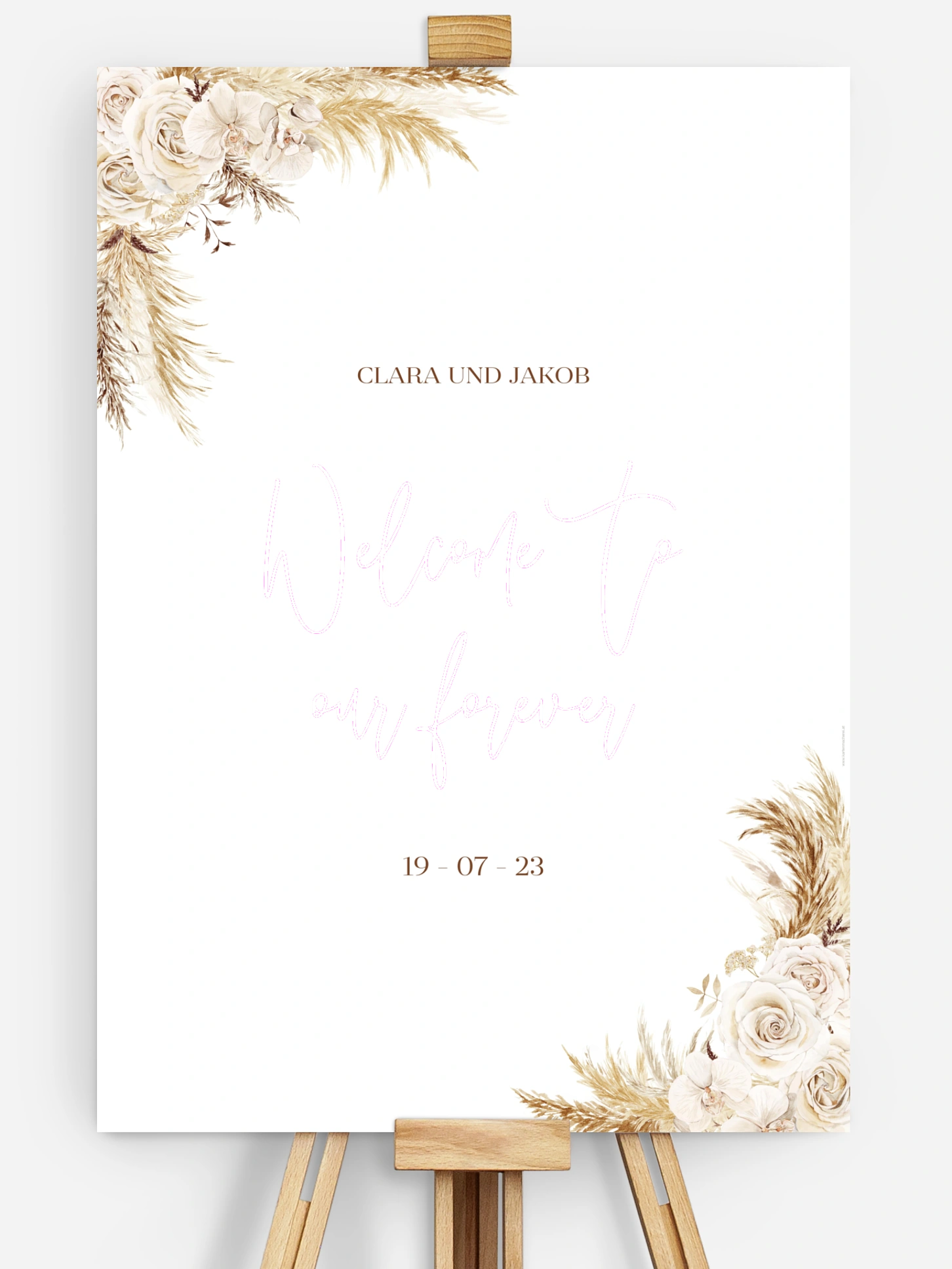 Willkommensschild Elegant Boho