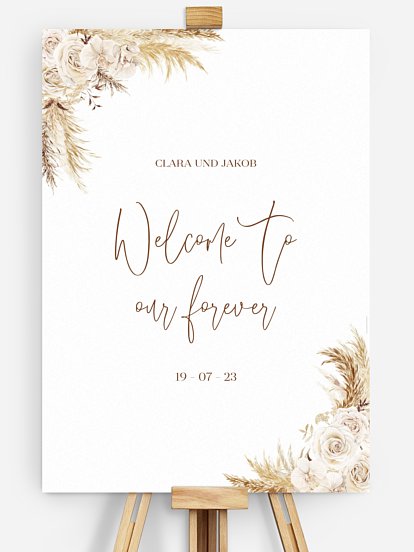 Willkommensschild Elegant Boho