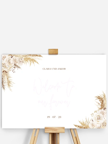 Willkommensschild Elegant Boho