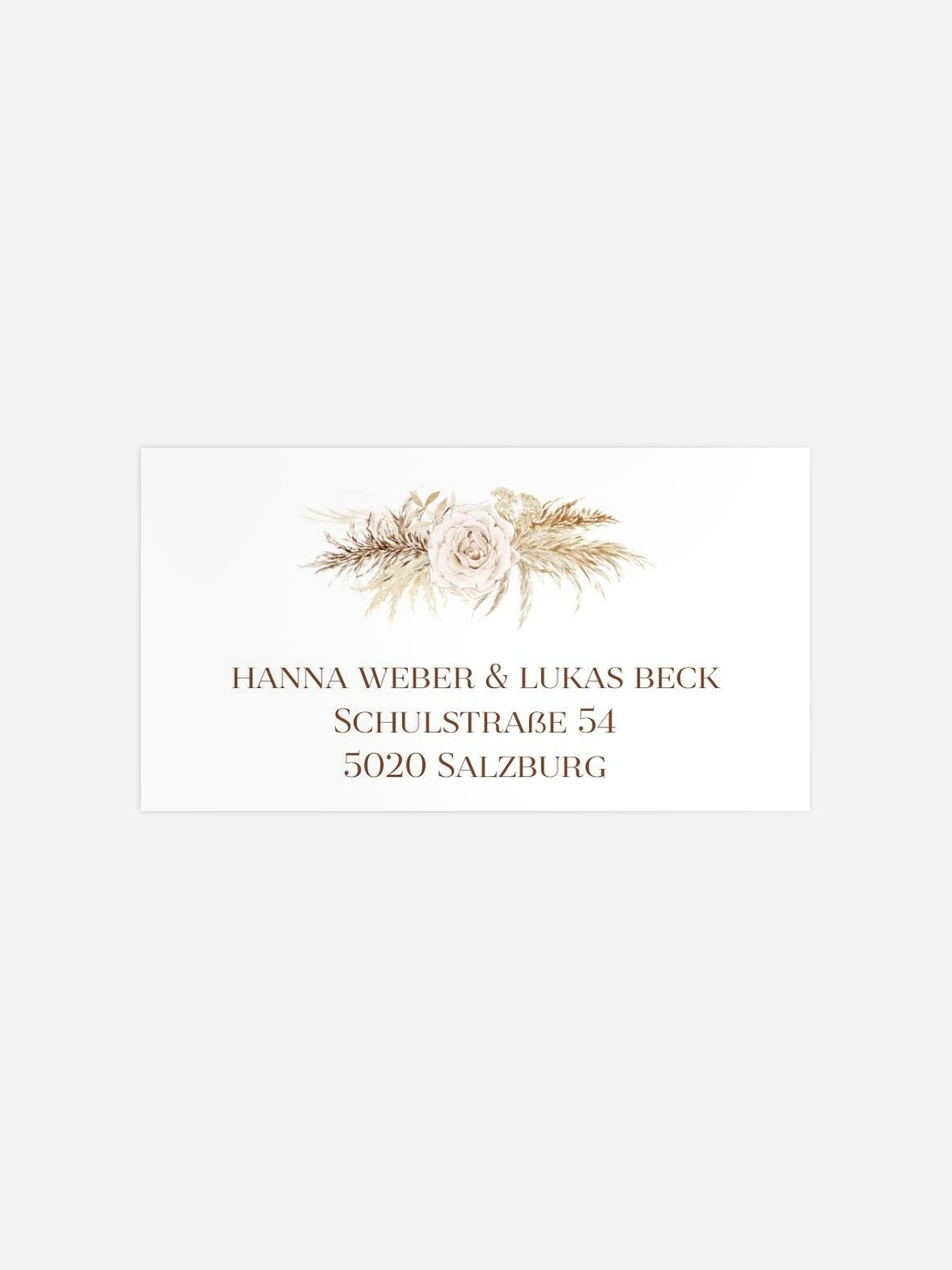 Empfängeraufkleber Hochzeit Elegant Boho