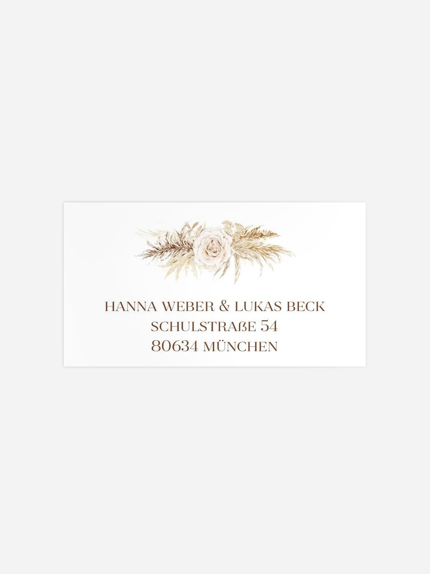 Empfängeraufkleber Hochzeit Elegant Boho