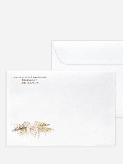 Briefumschlag mit Motiv Elegant Boho