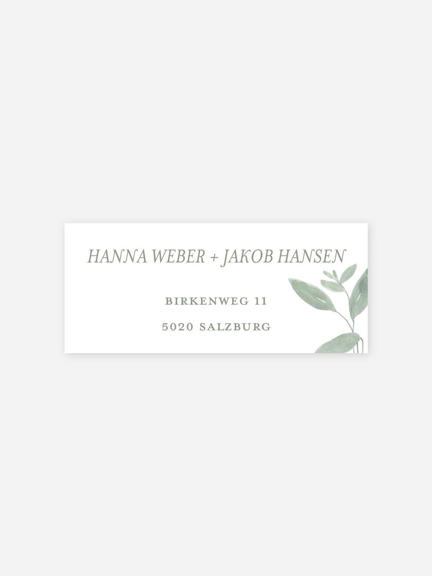 Absenderaufkleber Hochzeit Lovely Sage