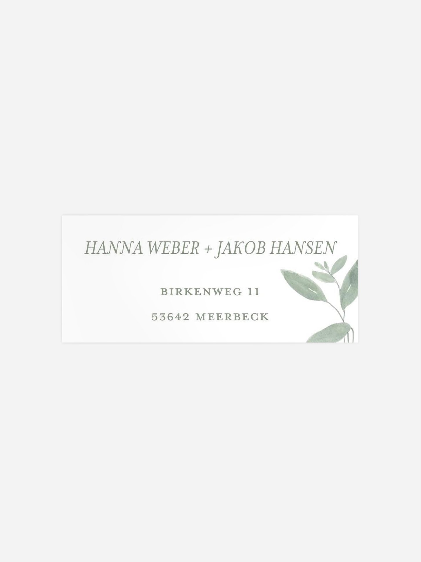 Absenderaufkleber Hochzeit Lovely Sage