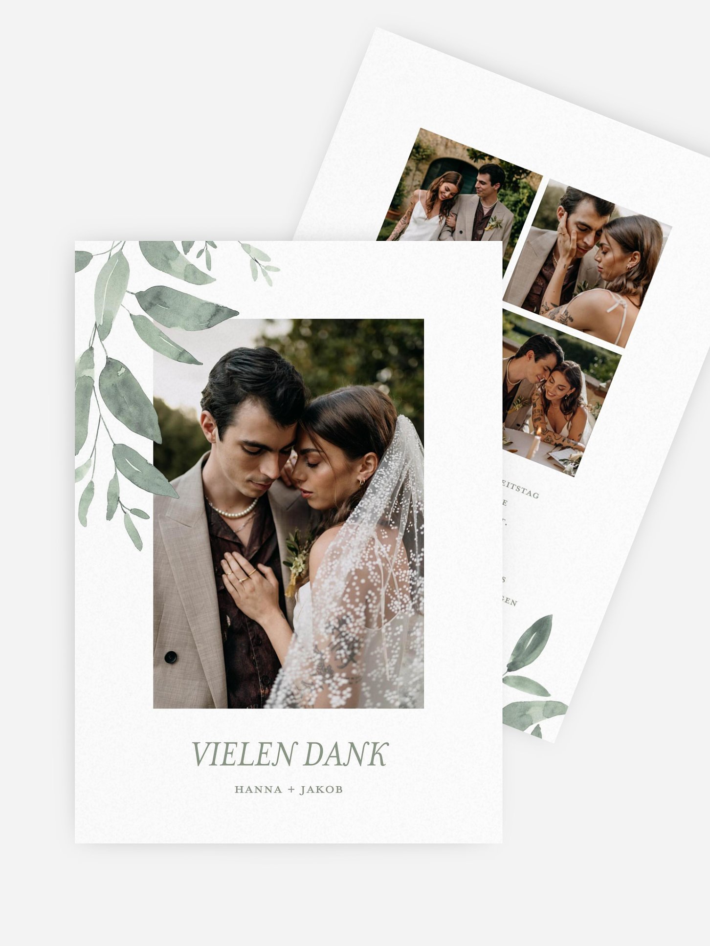 Dankeskarte Hochzeit Lovely Sage
